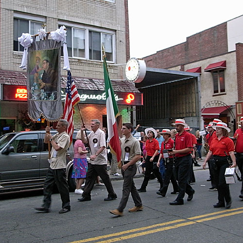 The procession on Hanover Street