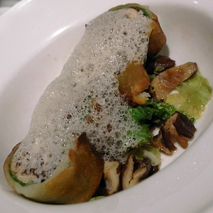 Slow Roasted Shiitake Mushrooms, crispy potato, savoy cabbage
