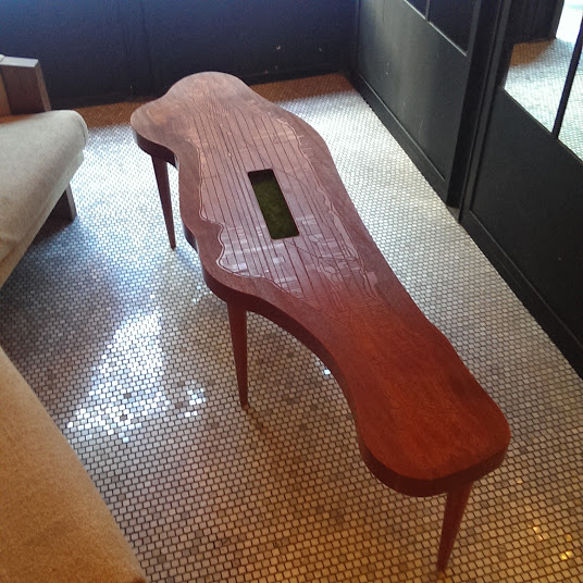 Manhattan coffee table at the Ludlow Hotel on the Lower East Side